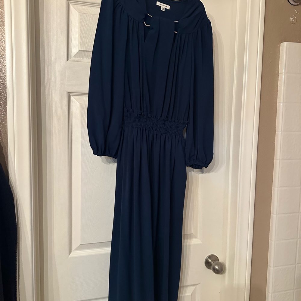 Max Studio Long Sleeve teal blue Dress